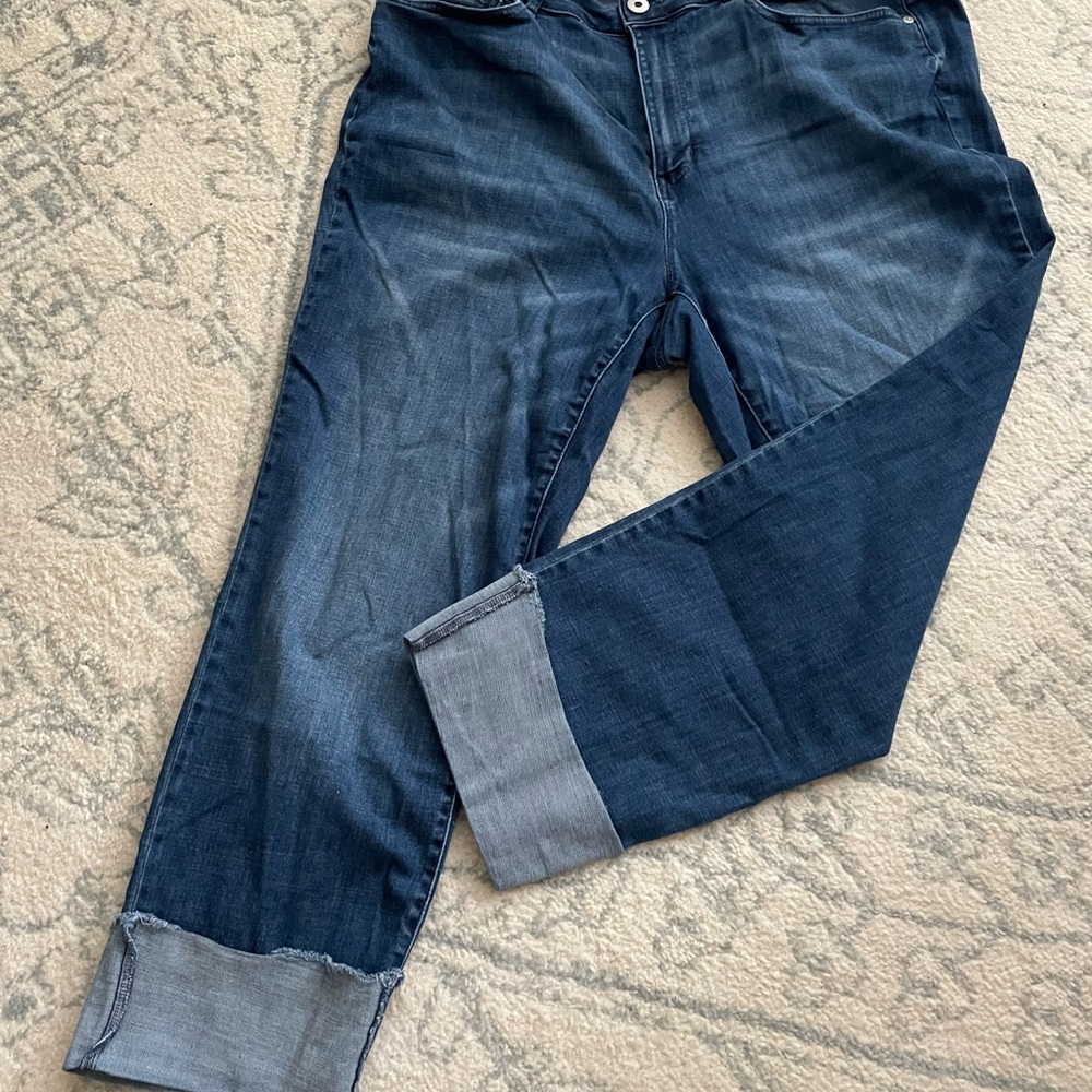 High-Rise Straight Leg Denim Jeans